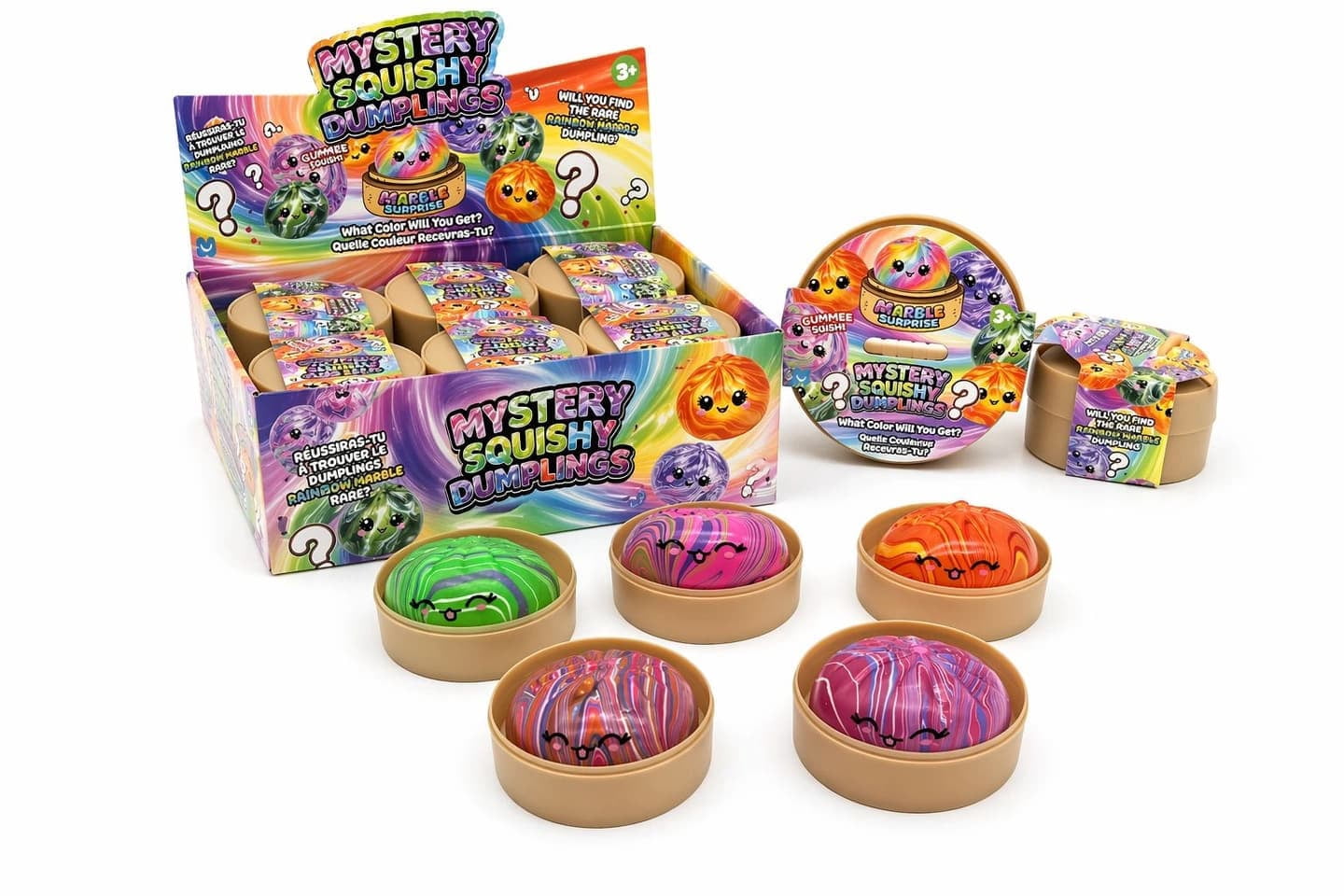 Dumpling Squishy , Dumpling Squishy Mystery Box, Colorful Sensory