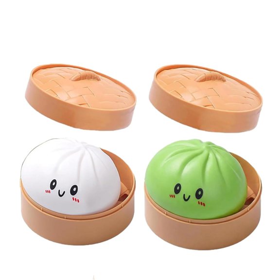 Dumpling Squishy Dumpling Stress Ball Squishy Bun Anxiety Relief Fidget Soft Squeeze Decompression Dough for Adults Classroom Prizes & Party Favors 2PCS