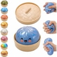 thumbnail image 1 of Dumpling Squishy, Glitter Dumpling Squishy Stress Ball Fidget Toys with Steamer Box, Cute Bao Bun Sensory Squeeze Toys for Anxiety Relief, K*ids & Adults (Blue), 1 of 14