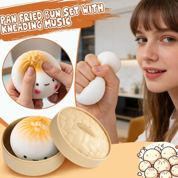 Dumpling Squishy - Mega Stress Relief Ball for Anxiety & Fidget: Soft Squeeze Sensory Dough for All Ages, Ideal for Relaxation & Daily Calm