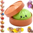 thumbnail image 1 of Dumpling Squishy Mystery Box, Dumpling Squishy Stress Ball, Soft Slow Rising Squeeze Dough with Steamer Case, Sensory Fidget for Adults Teens, Easter Basket Stuffer Gifts, 1 of 8
