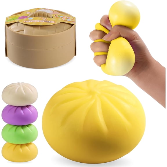 Dumpling Squishy Mystery Box, Squeeze Stress Balls Sensory Fidget Toys for Anxiety Relief