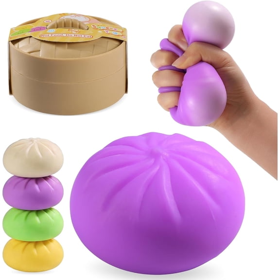Dumpling Squishy Mystery Box, Squeeze Stress Balls Sensory Fidget Toys for Anxiety Relief