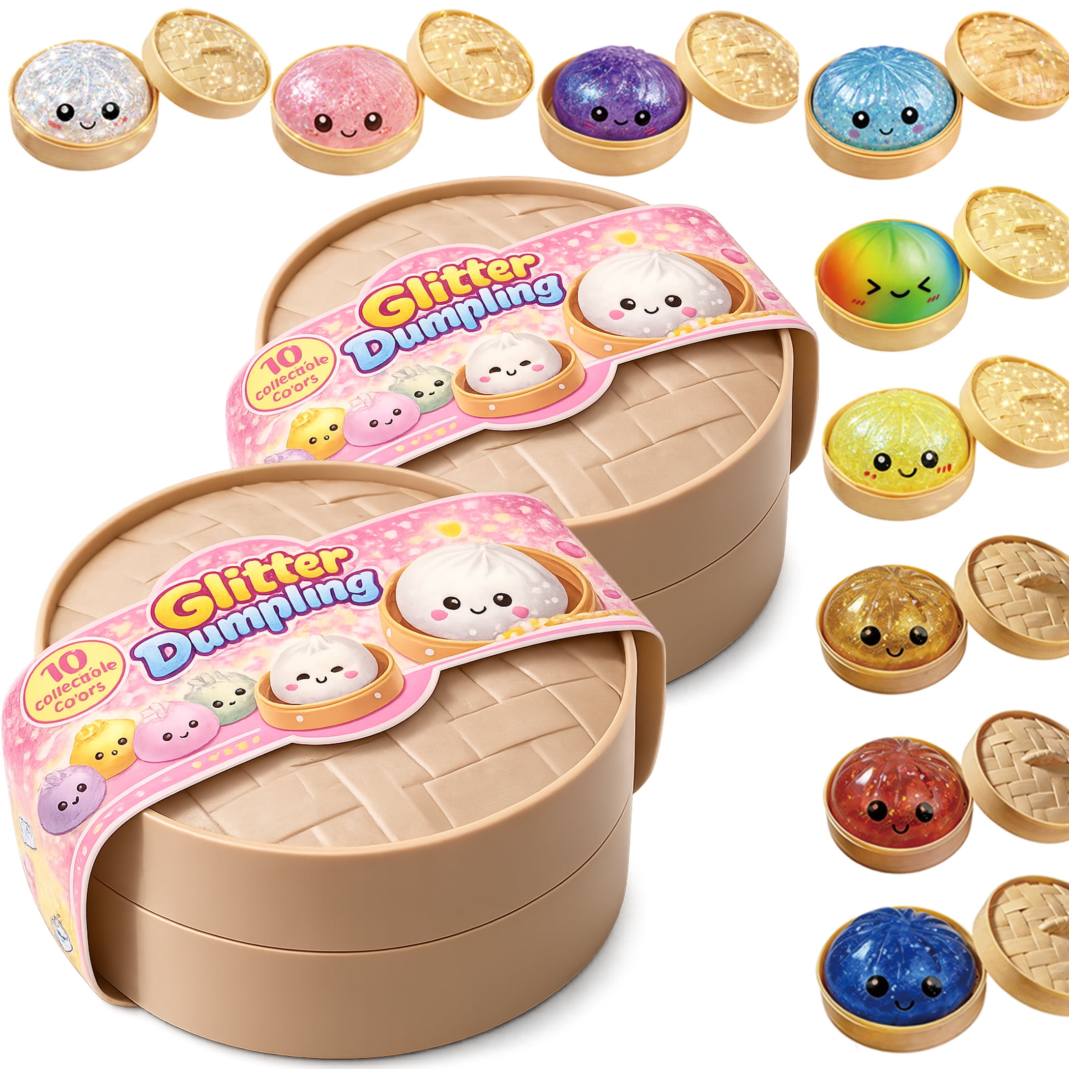 Dumpling Squishy Mystery Box - Surprise Dumpling Squishy, Rare Dumplings Bun Stress Relief Fidget Set