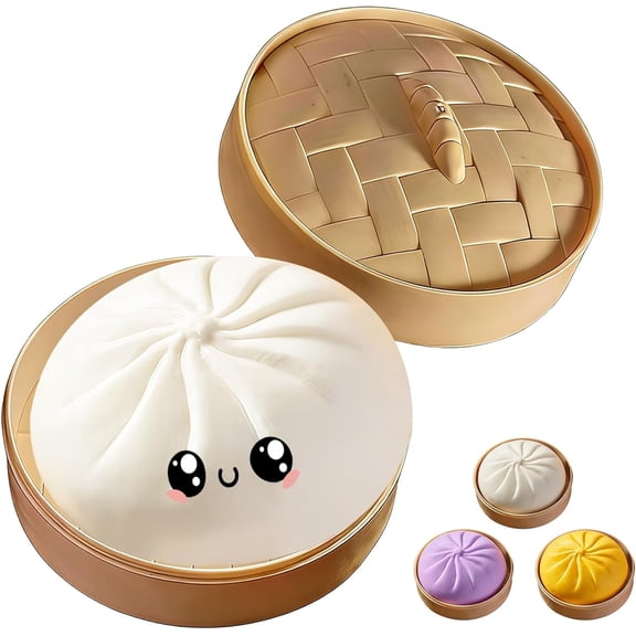 Dumpling Squishy, Mystery Squishy Dumpling Box, Fidget Toys Adults & Teens, Easter Basket Stuffers, Stocking Stuffers, Sensory Stress Ball Squeeze Toys for Stress Relief