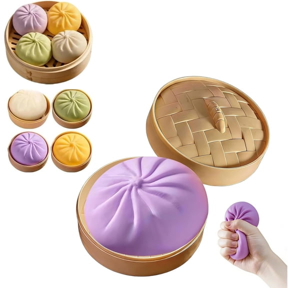 Dumpling Squishy, Mystery Squishy Dumpling Box, Fidget Toys Adults & Teens, Easter Basket Stuffers, Stocking Stuffers, Sensory Stress Ball Squeeze Toys for Stress Relief