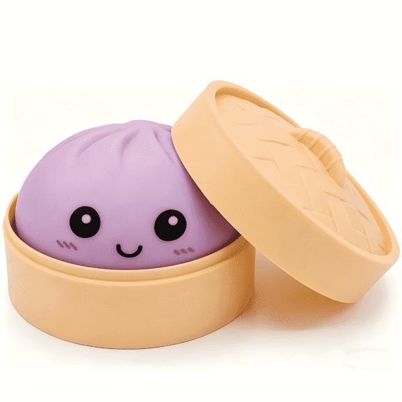Dumpling Squishy, Squishy Dumpling Toy, Cute Stress Balls Fidget Sensory Toys, Stocking Stuffers with Food Steamer Stretchy Desk Toys