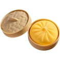 thumbnail image 1 of Dumpling Squishy (with Decorative Steamer Basket Package) - Mega Stress Relief Ball for Anxiety & Fidget: Soft Squeeze Sensory Dough for All Ages, Ideal for Relaxation & Daily Calm (Yellow), 1 of 3