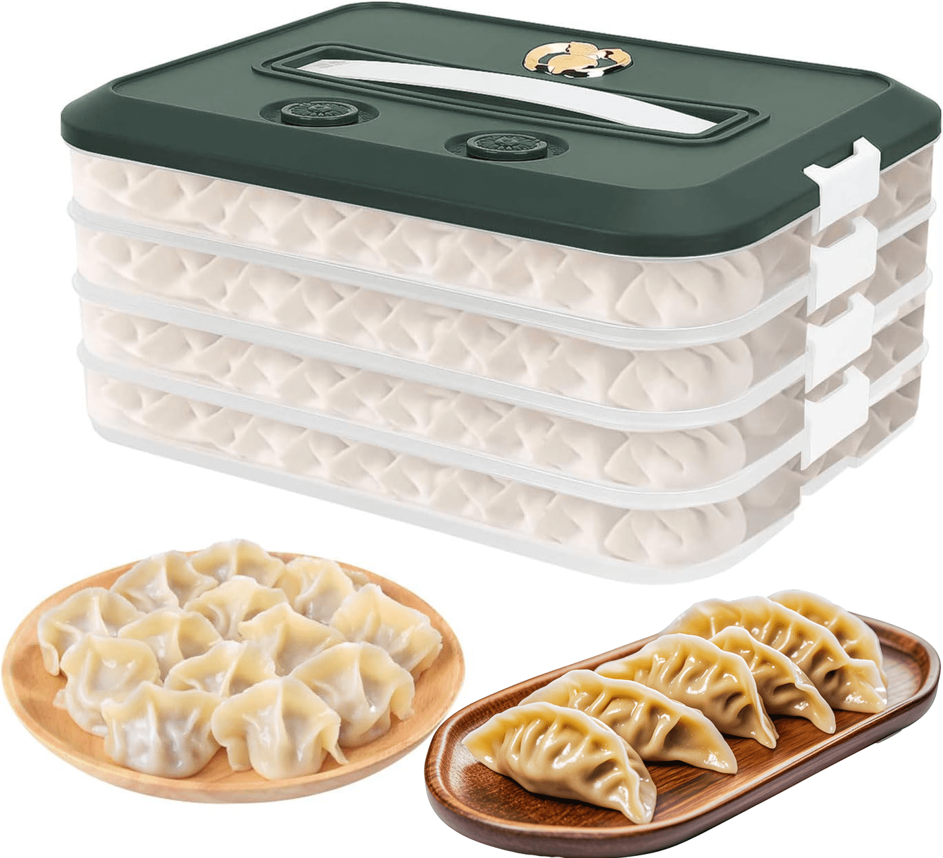Dumpling Storage Box,4 Layer Dumpling Keeper Food Storage Containers ...