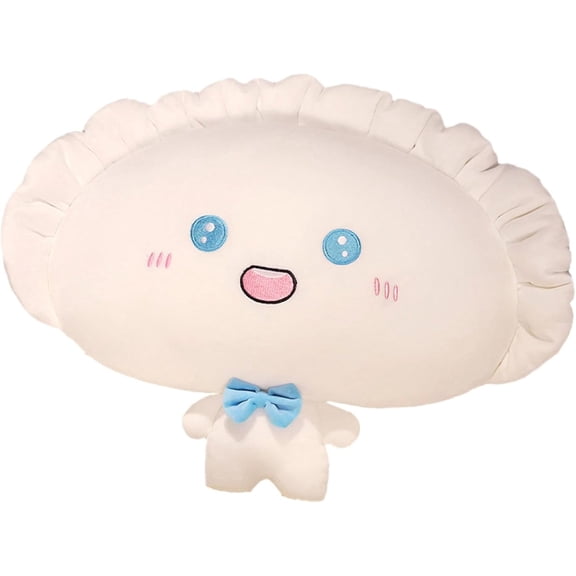 Dumpling Throw Pillow, Cute Soft Plush Dumpling Pillow for Kids Room Couch Bedroom Living Room (White B, Medium)