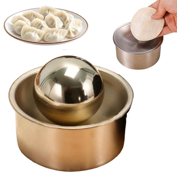 Dumpling Wrapper Maker Dash Kit,2026 New Dumpling Skin Maker, Ball Rolling Manual Dough Ravioli Makers Tool,for Kitchen Restaurant Convenient Homemade DIY Bao Bun Dumplings Empanadas Ravioli Bakeware