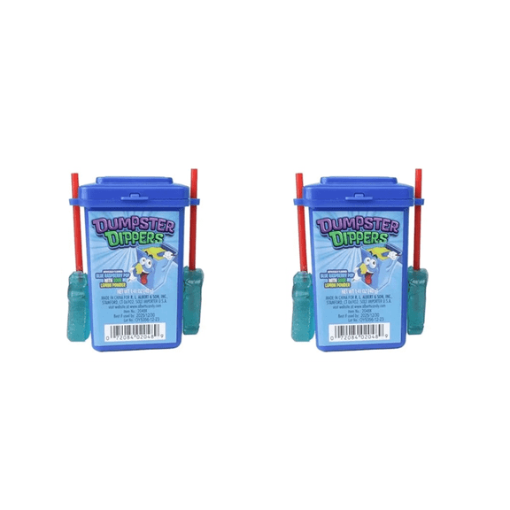 Dumpster Dippers Powder Candy Sour Lollipop Dipper, Blue Raspberry, 2-Pack