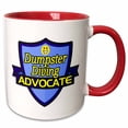 thumbnail image 1 of 3drose, Dumpster Diving Advocate Support Design, 15oz Two-tone Red Mug, 1 of 6