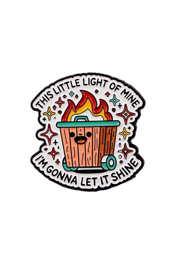 Dumpster Fire Enamel Pin Funny Quote Pin for Backpacks Jackets Hats Accessory Humorous Meme Pin Single Piece