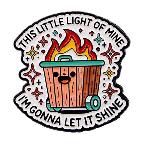 Dumpster Fire Gifts, Party Decorations, Removable, Reusable, Owls, Decals, Hot Air Balloons, Wall Decor, Enamel Pin, 1 Pc