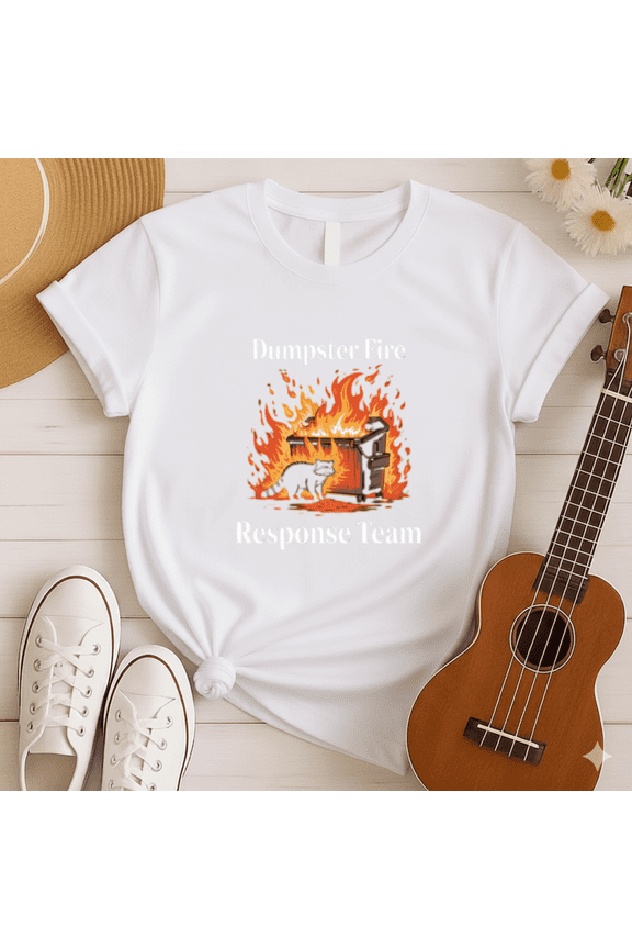 Dumpster Fire Response Team Raccoon Funny Meme T-Shirt, for men & women, S-5XL
