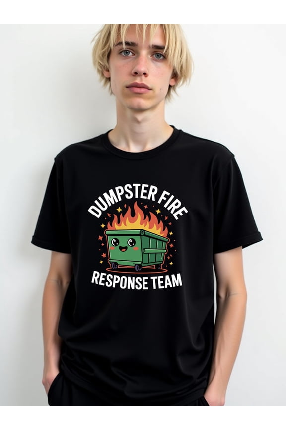 Dumpster Fire Response Team Tee mens t shirts black 2026 funny summer and spring season Hip-hop street style Casual Unisex Shirt Short Sleeve tshirts