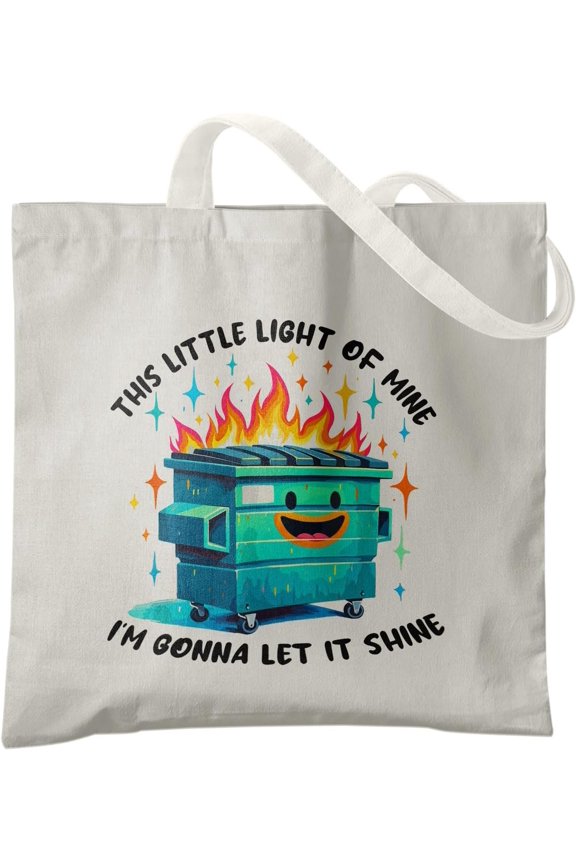 Dumpster Gifts Tote Bag, This Little Light of Mine Dumpster Canvas Tote Bag