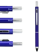 DunBong 4in1 Multicolor Pens,0.5mm Mechanical Pencil,Red,Blue and Black Ball Pen,1-Count (Blue)
