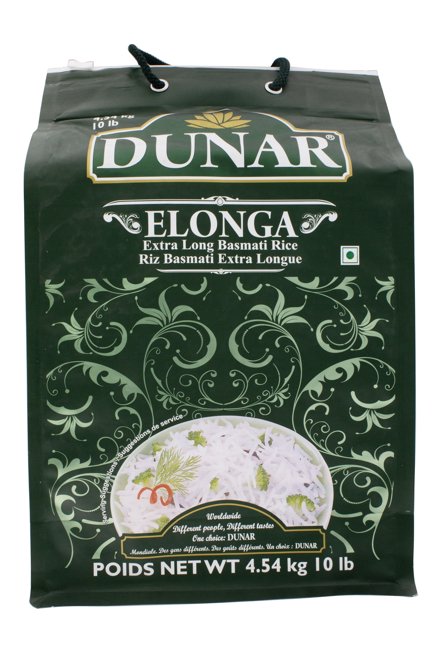 Dunar Elonga Extra Long Grain Basmati Rice, 10 lbs