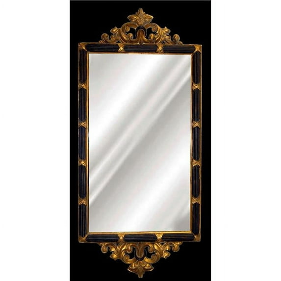 Dunbar Mirror Black Gold Old World Finish