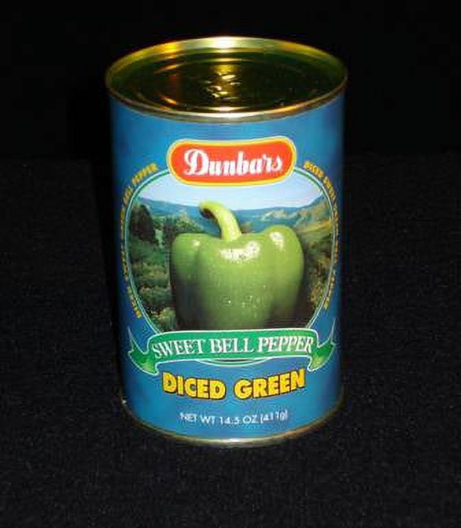 Dunbar Peppers Diced Green, 14.5 oz - Case of 24