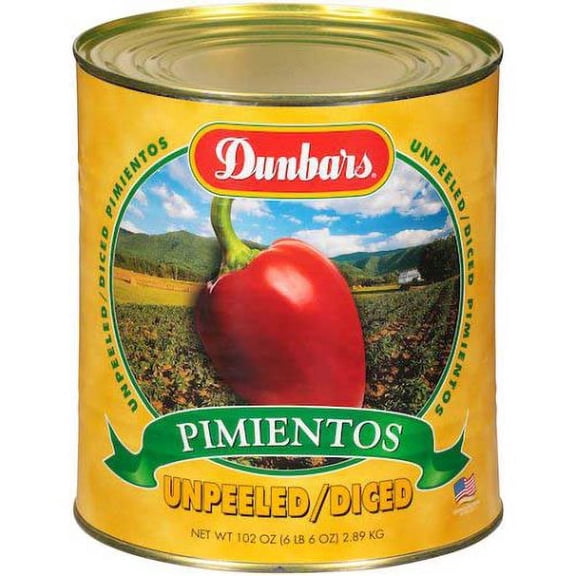 Dunbars Diced Unpeeled Pimientos, 07084603060001 (9132)