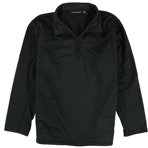 Dunbrooke Mens Solid Quarter Zip Sweatshirt, Black, Medium