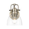 thumbnail image 1 of Yep by Golden Lighting Duncan 1-light Vanity in Aged Brass and Clear Glass, 1 of 4