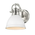 thumbnail image 1 of Yep by Golden Lighting Duncan 1-light Vanity in Pewter and Matte White shade, 1 of 2