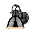 thumbnail image 1 of Duncan 1 Light Bath Vanity with Black Shade, Black, 1 of 1