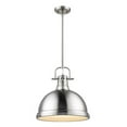 thumbnail image 1 of Yep by Golden Lighting Duncan 1-light 14in Rod Hung Pendant in Pewter, 1 of 5