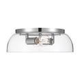 thumbnail image 1 of Yep by Golden Lighting Duncan 2-light Flush Mount in Chrome and Clear Glass, 1 of 7