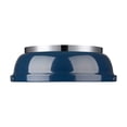 thumbnail image 1 of Yep by Golden Lighting Duncan 2-light Flush Mount in Chrome and Navy Blue shade, 1 of 1