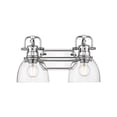 thumbnail image 1 of Yep by Golden Lighting Duncan 2-light Vanity in Chrome and Clear Glass, 1 of 1