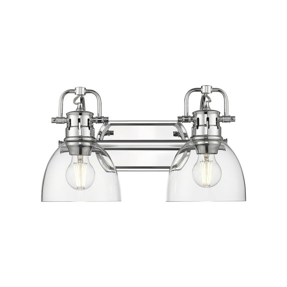 Yep by Golden Lighting Duncan 2-light Vanity in Chrome and Clear Glass