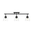 thumbnail image 1 of Duncan 3-Light Semi-Flush - Track Light in Matte Black with Clear Glass, 1 of 7