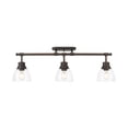 thumbnail image 1 of Duncan 3-Light Semi-Flush - Track Light in Rubbed Bronze with Clear Glass, 1 of 7