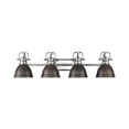 thumbnail image 1 of Yep by Golden Lighting Duncan 4-light Vanity in Chrome and Rubbed Bronze shade, 1 of 1