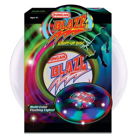 Duncan Blaze Light-Up Frisbee Lightweight LED-Embedded Disc for Night Play, 135g