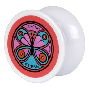 Duncan Butterfly Psychedelic Edition Yo-Yo - Classic YoYo (White with Red Cap)