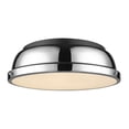 thumbnail image 1 of Duncan Flush Mount in Matte Black with Chrome, 1 of 3