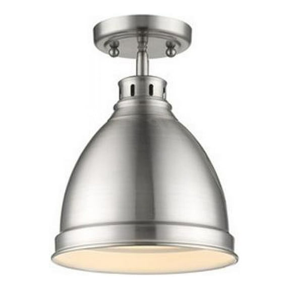 Duncan Flush Mount in Pewter with Pewter Shade - Pewter