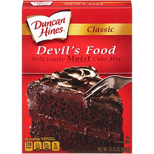 (12 pack) Duncan Hines Devil's Food Cake Mix, 15.25 oz.