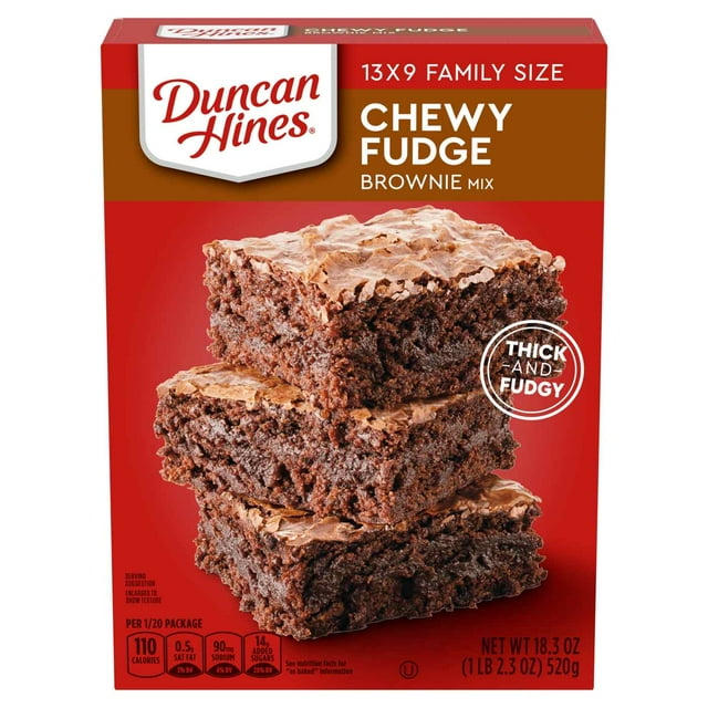 Duncan Hines Chewy Fudge Brownie Mix - 18.3 oz Packaging May Vary (Pack of 2)