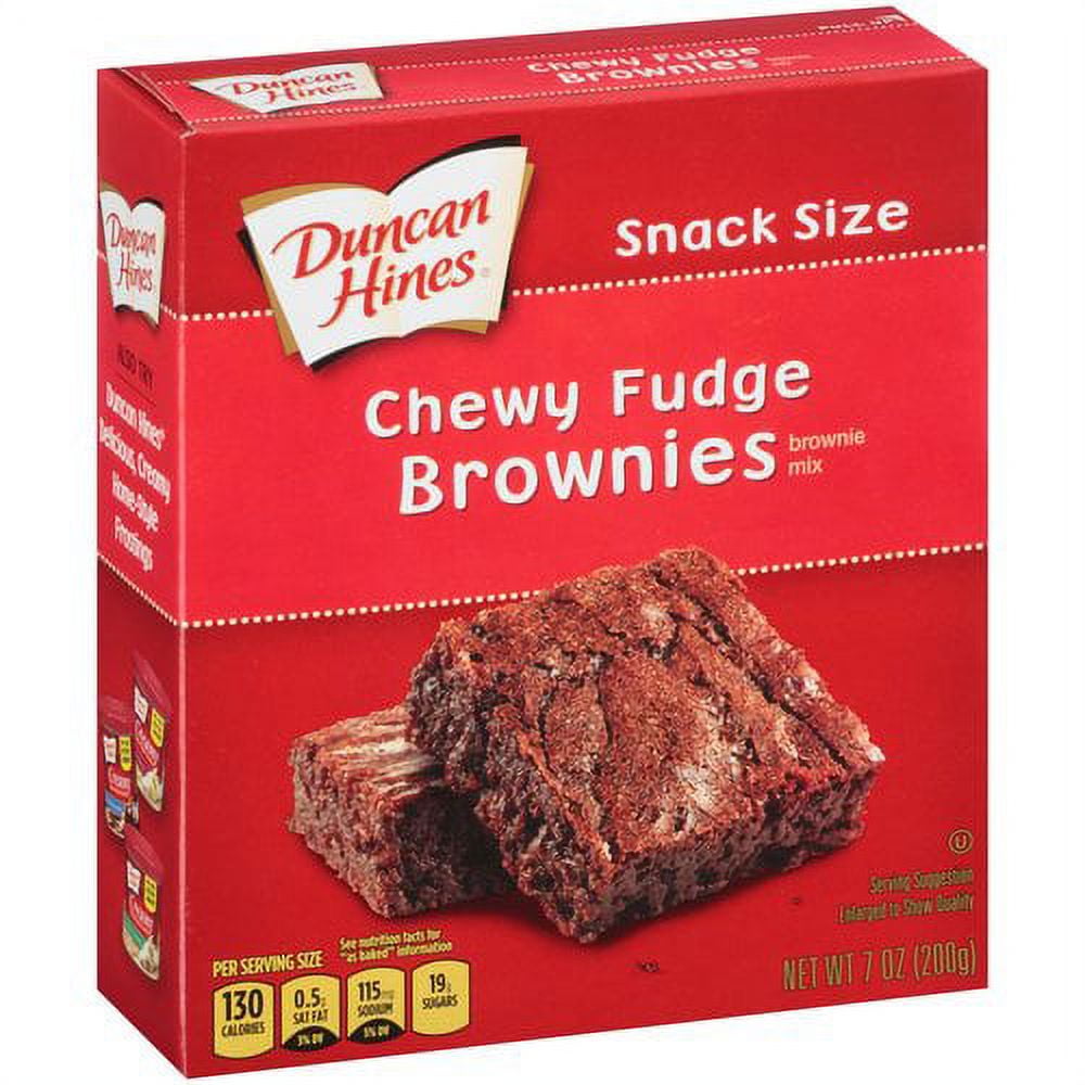Duncan Hines Chewy Fudge Snack Size Brownies Mix 7 oz