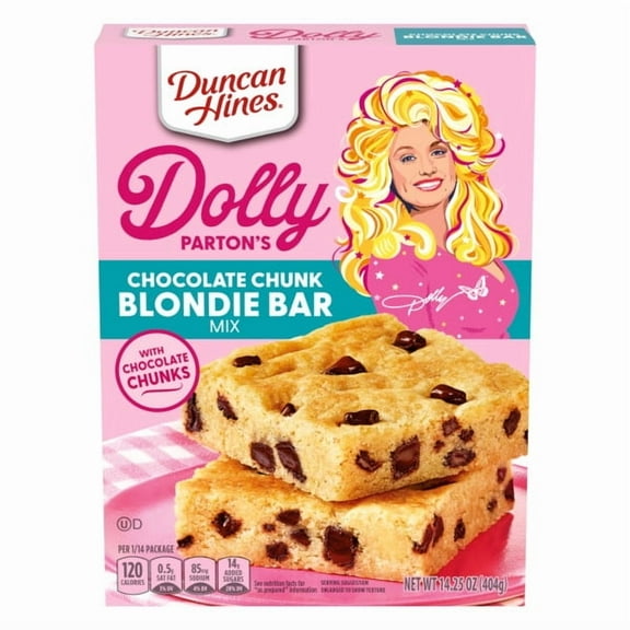 Duncan Hines Dolly Parton's Chocolate Chunk Blondie Bar Dessert Mix, 14.25 oz.