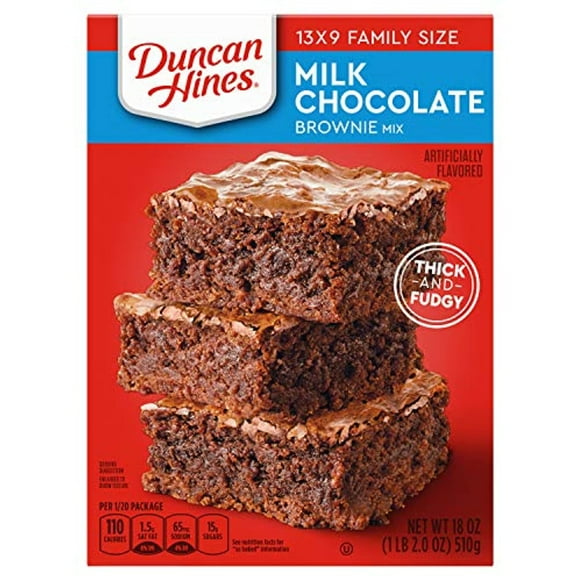 Duncan Hines Classic Milk Chocolate Brownie Mix, 12 - 18 Oz Boxes