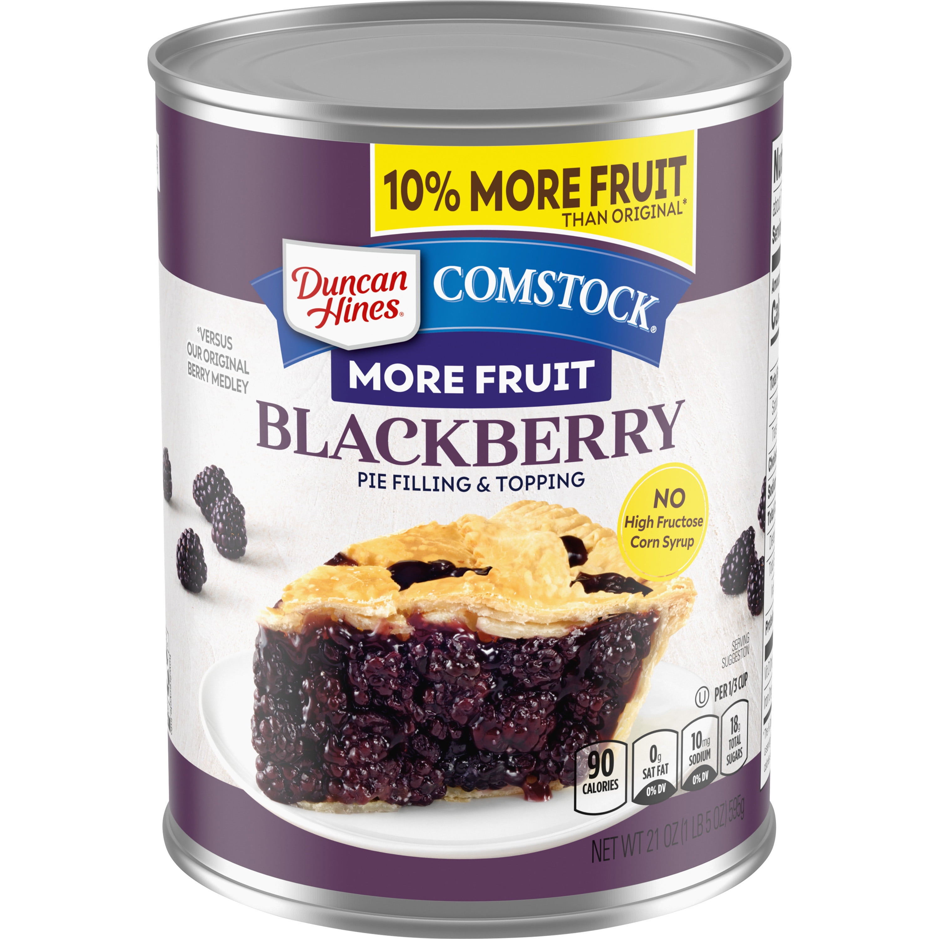 Duncan Hines Comstock Original Blackberry Pie Filling and Topping, 21