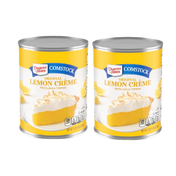 Comstock Pie Filling & Topping, Lemon Cream, 21 Ounce (Pack of 2)